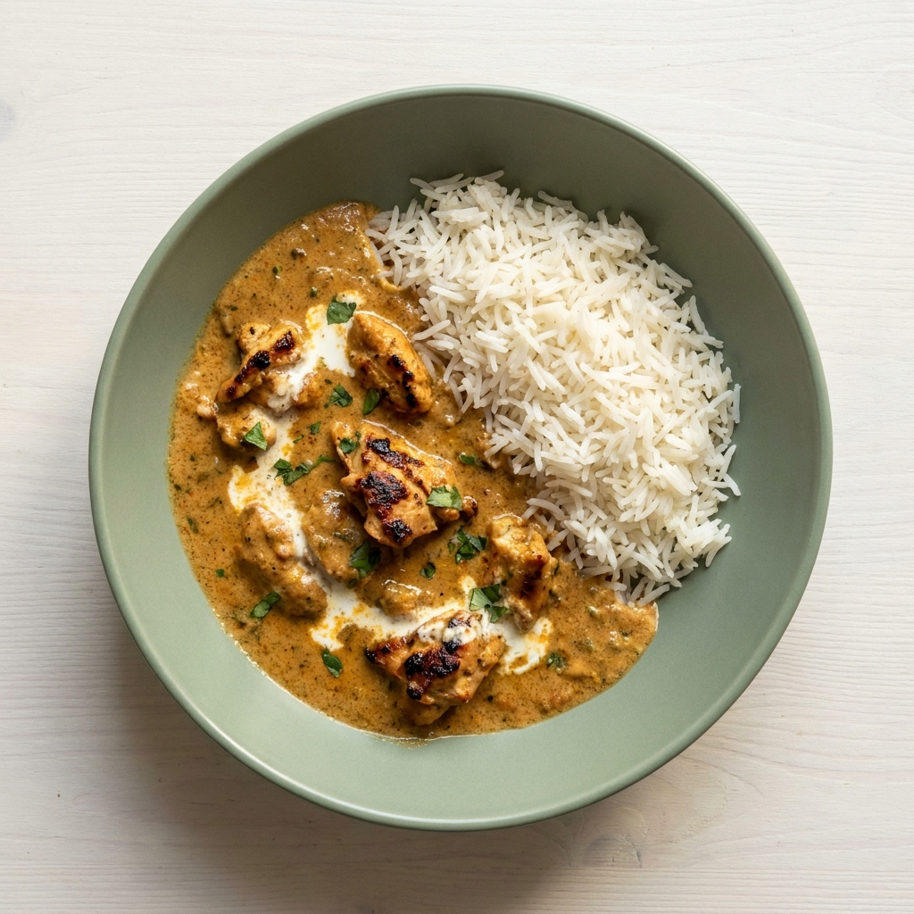 Indisches Tandoori Chicken in cremiger Gewürzsauce